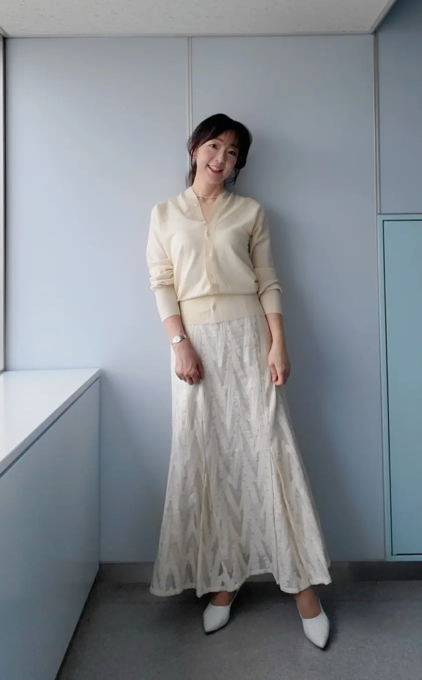 新緑の季節、春の軽やかなシアー×ラメコーの画像_6