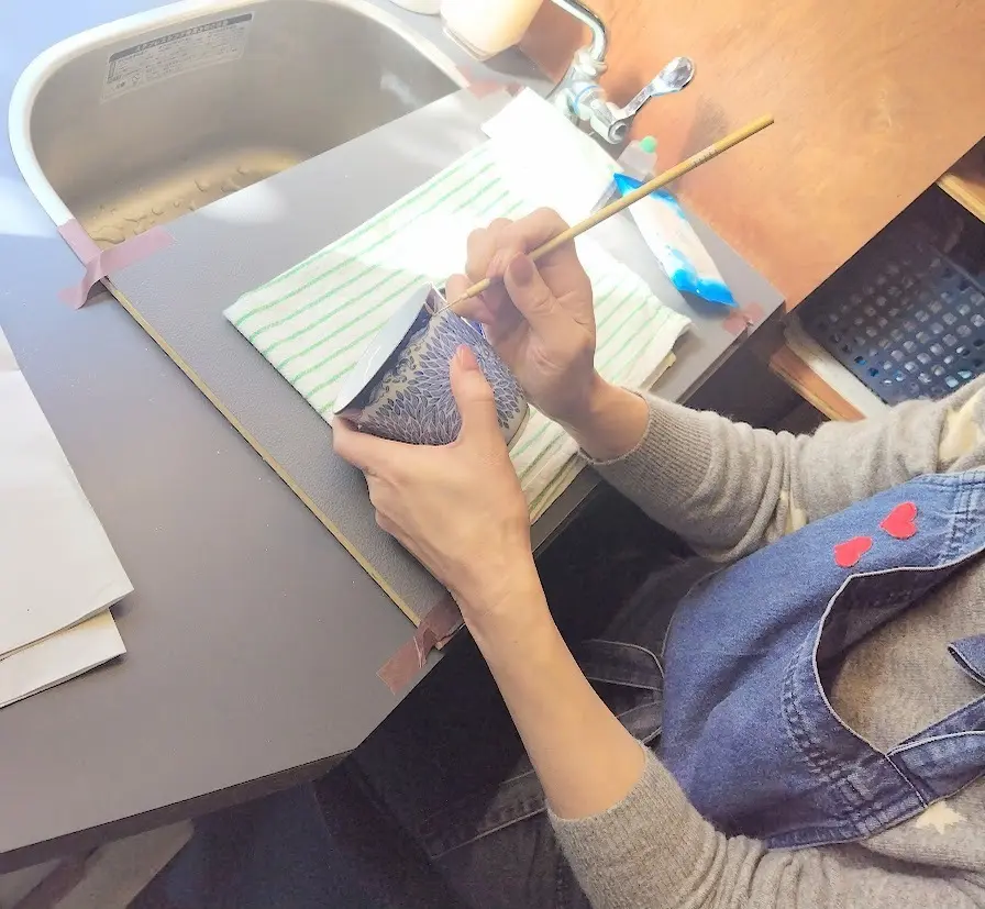 金継ワークショップ　ロールストランドマグカップ