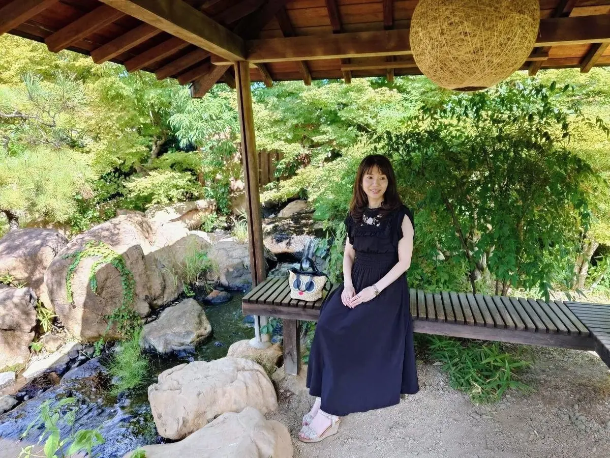 常磐ホテルの日本庭園
