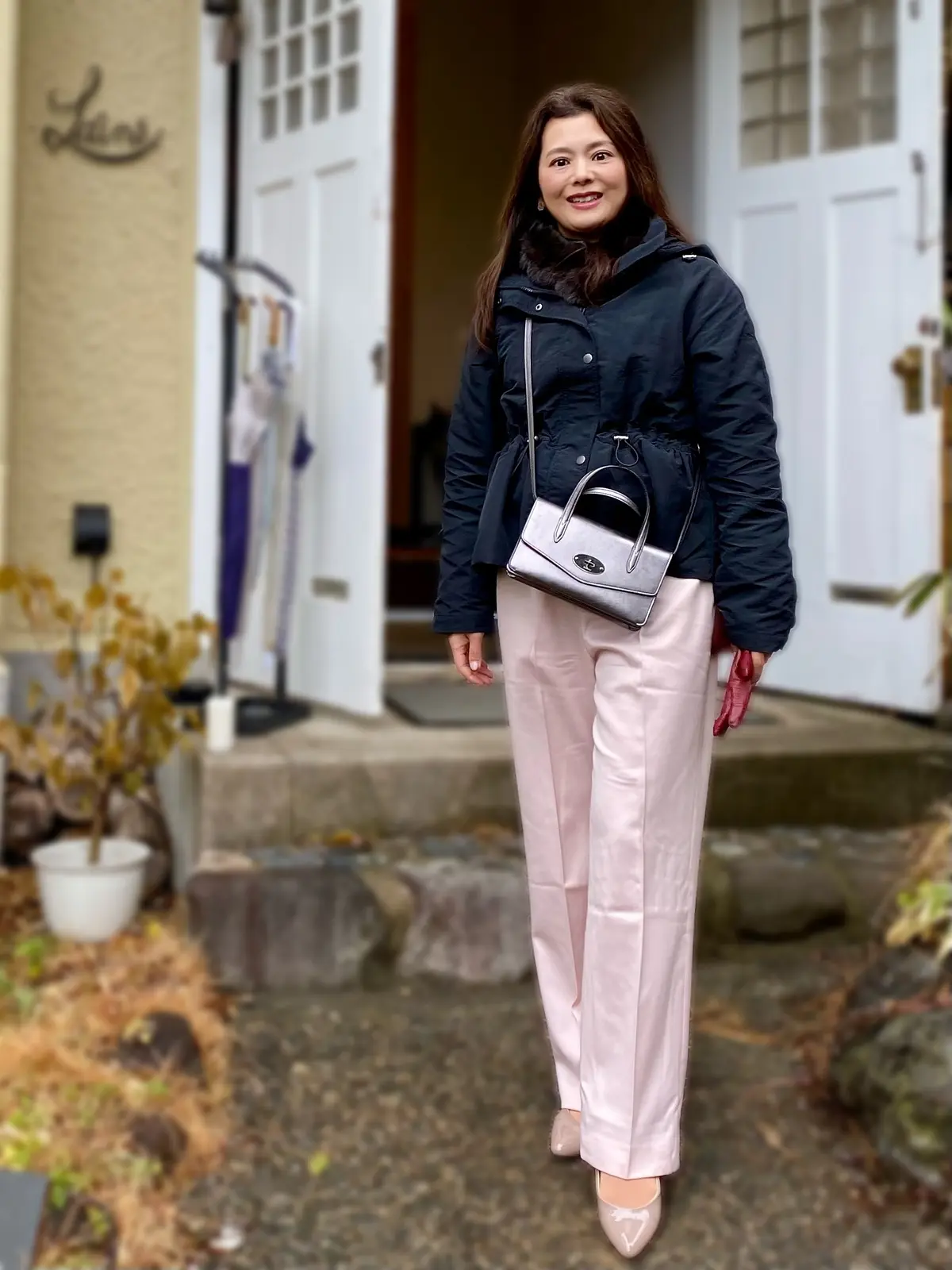 鎌倉 LAINE アフタヌーンティー 冬コーデ H&M ロペ マルベリー モンクレール 大人女子