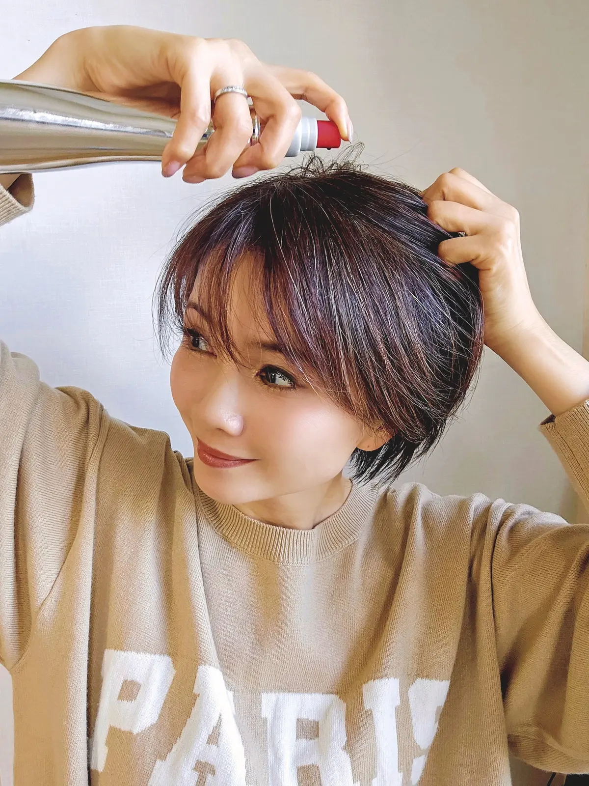 資生堂の頭皮エッセンスで、 「元気だね」といわれる髪に （ NONさん ）　ケア中の写真