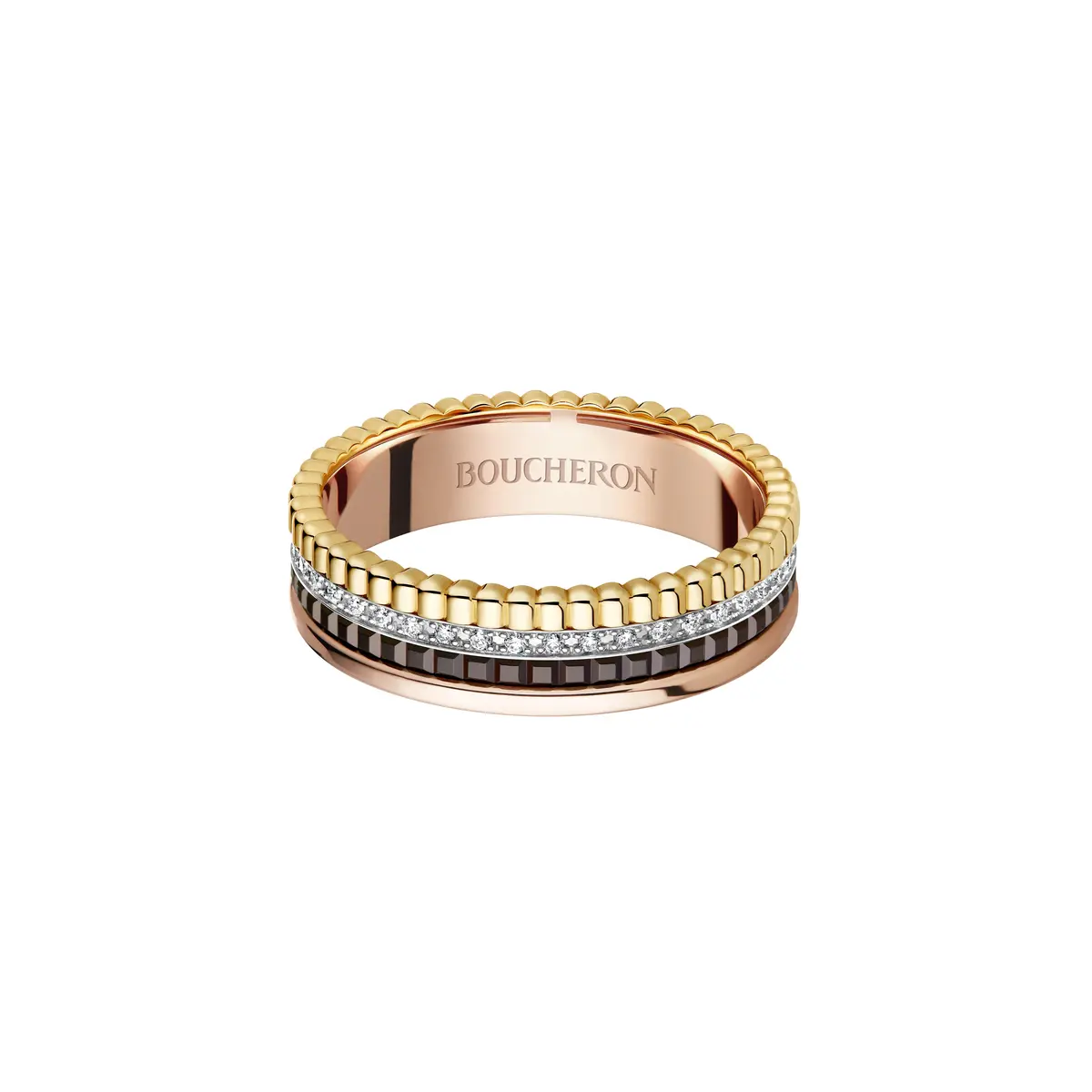 ブシュロン　キャトル クラシック ダイヤモンド リング エクストラスモール　（イエローゴールド、ピンクゴールド、ホワイトゴールド、ダイヤモン ド、ブラウンPVD）