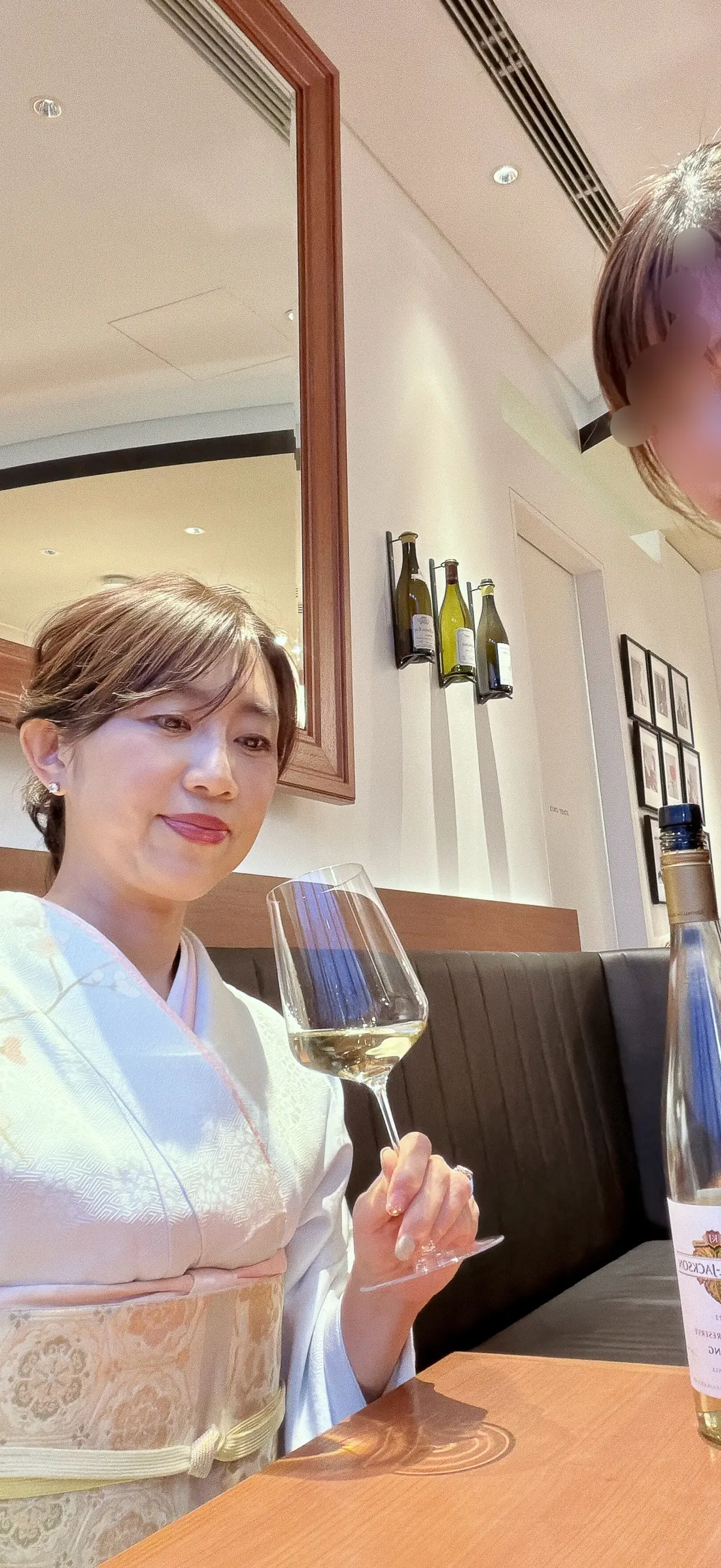 娘の卒業式、薄青の着物で学校へ感謝をこめの画像_4