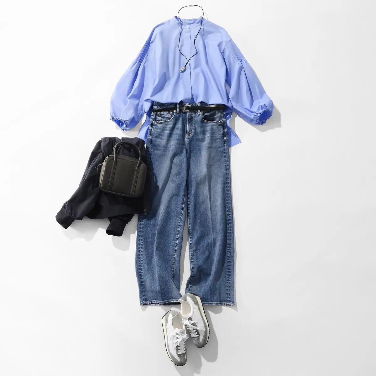 PATRICKのマラソン ブラウス　デニムコーデ　 50代 3月 春ファッション