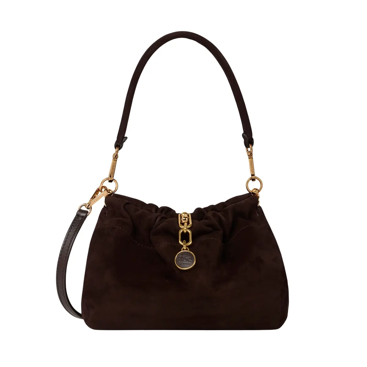 エトロ　バッグ「ヴェラ ブロッサム」スモールサイズ ダークブラウンスエード