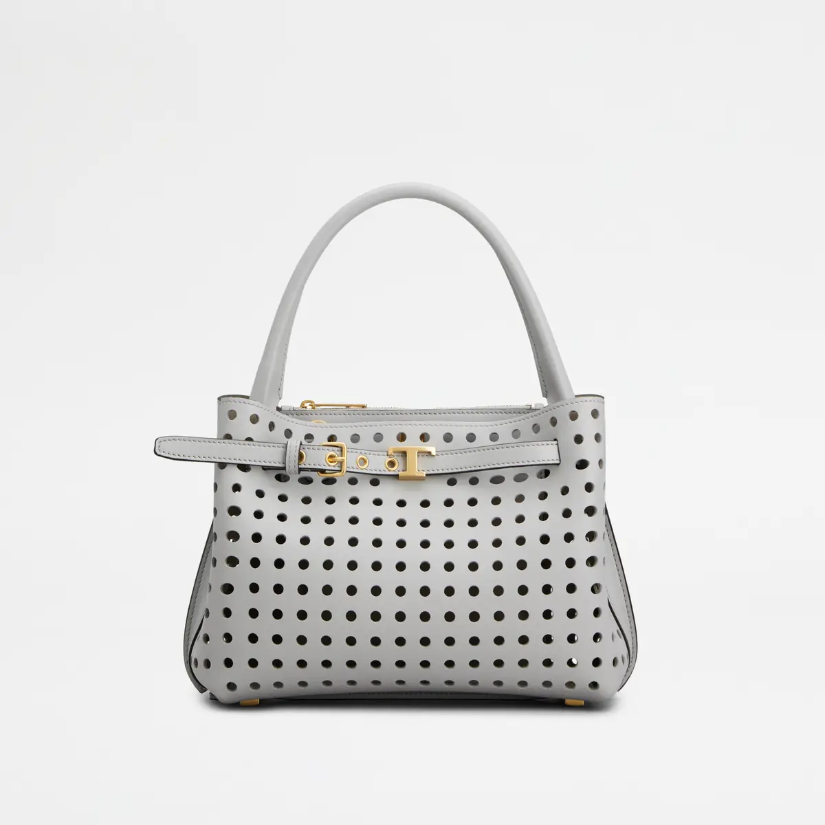 トッズ「トッズ T タイムレス バッグ」日本限定色のライトグレー