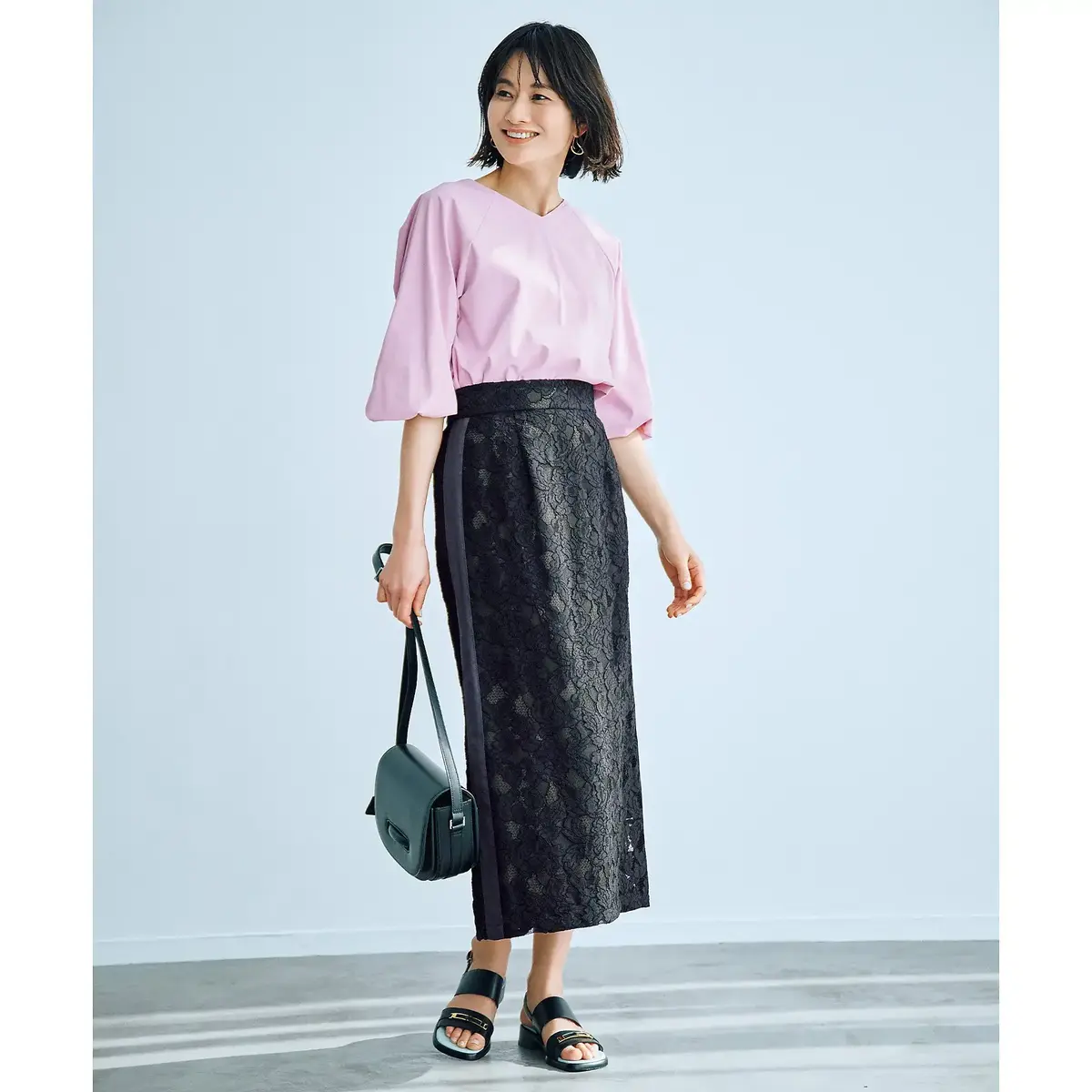 E by éclat　袖フリルワンピース