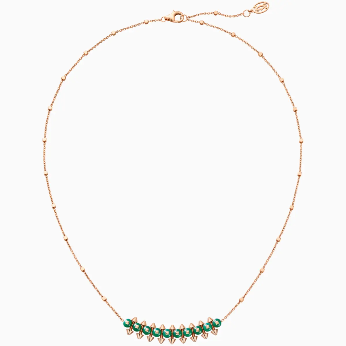 ネックレス「クラッシュ ドゥ カルティエ」（PG×グリーンアゲート）