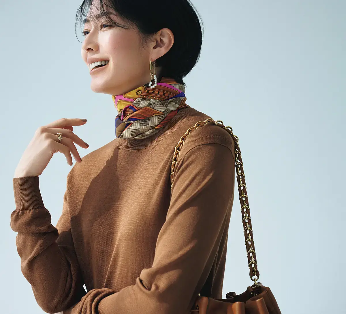 スカーフの巻き方