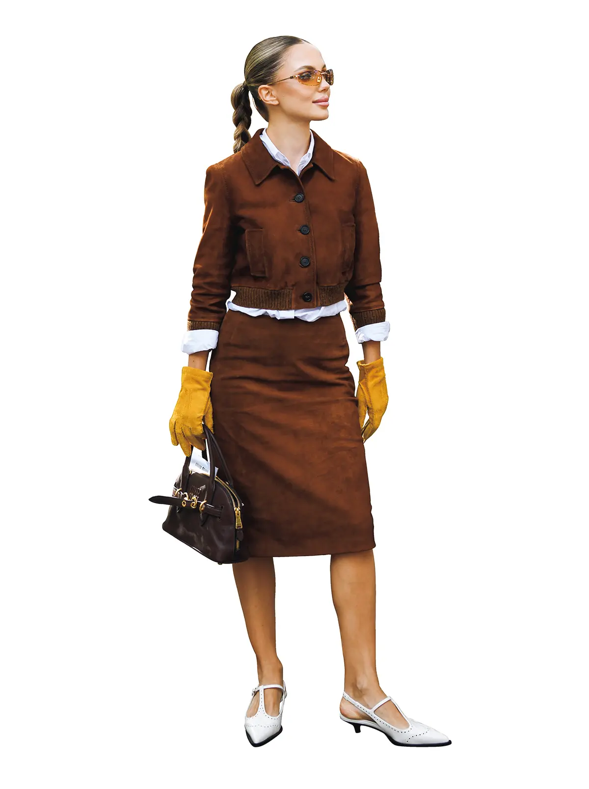 マスタードイエローのグローブ