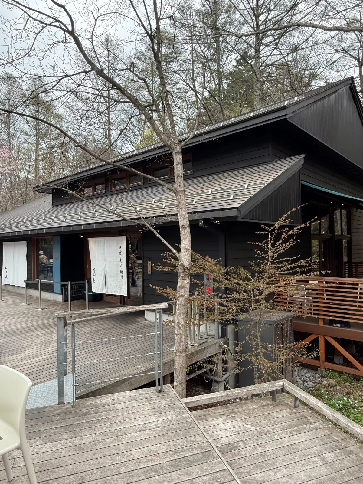 軽井沢　ハルニレテラス　せきれい橋川上庵　外観