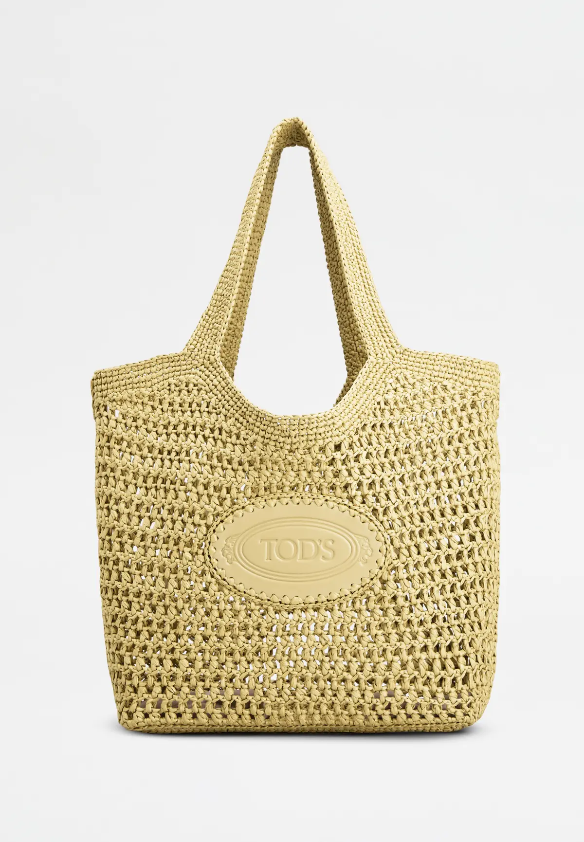 トッズ　クロシェ編みバッグ イエロー