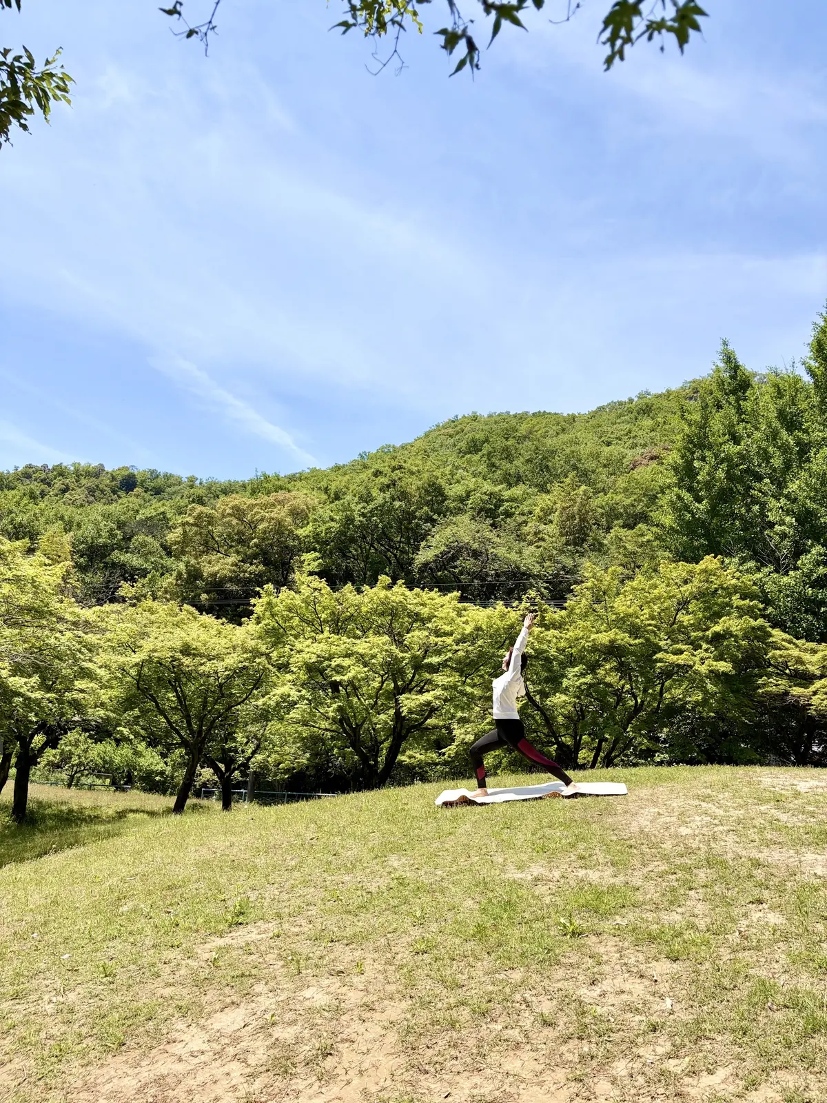 山の下で癒しのヨガタイム 🌿 かやぶき日の画像_5