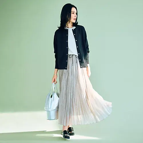 E by eclat ミラノリブスナップカーディガン ￥19,800