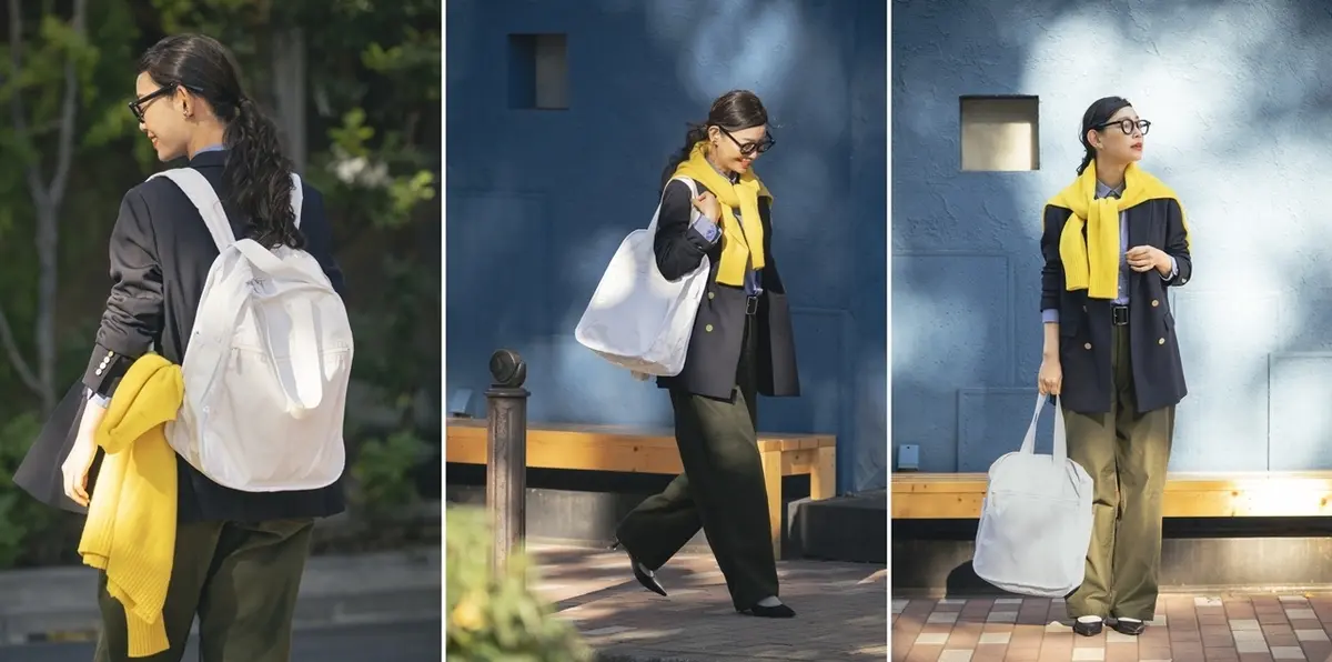 レスポートサックとひとりっぷ®のコラボレーションシリーズ URBAN EDITOR’S BACKPACK4 H41×W32×D18㎝ ￥29,700、 Color: NOUMU(ノウム)、OBORO(オボロ)