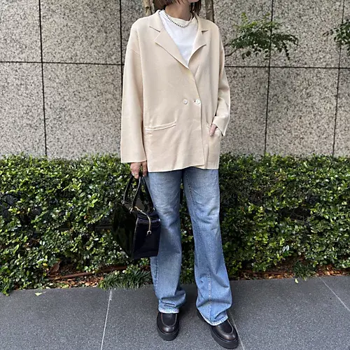 three dots×eclat ニットジャケット ￥27,500