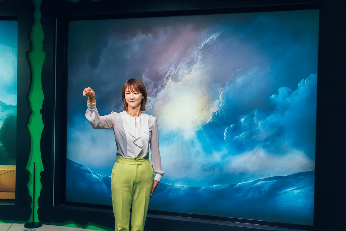 髙瀬さんも「動く肖像画」に挑戦