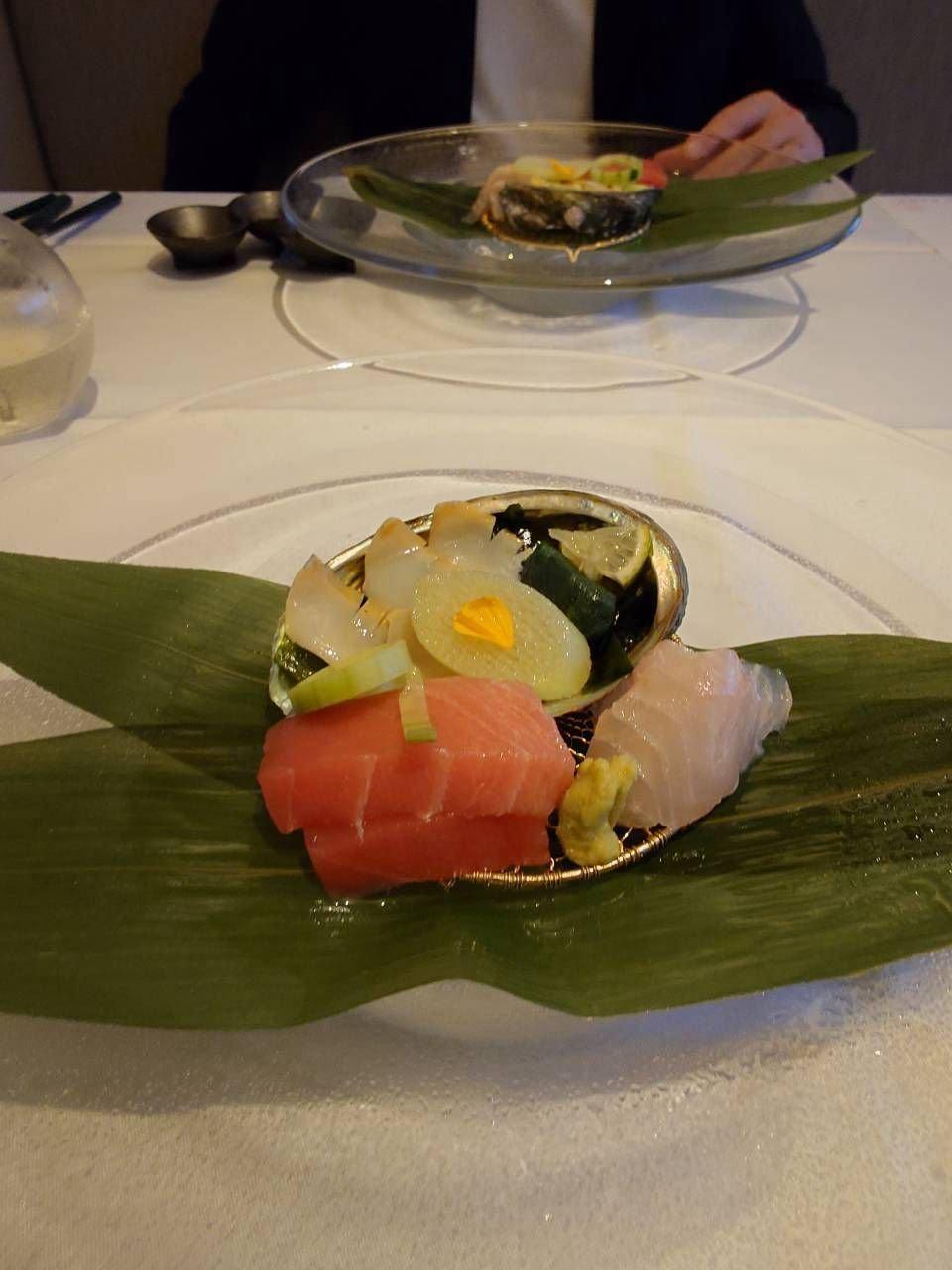 三輪湯河原のディナー。季節のお造り