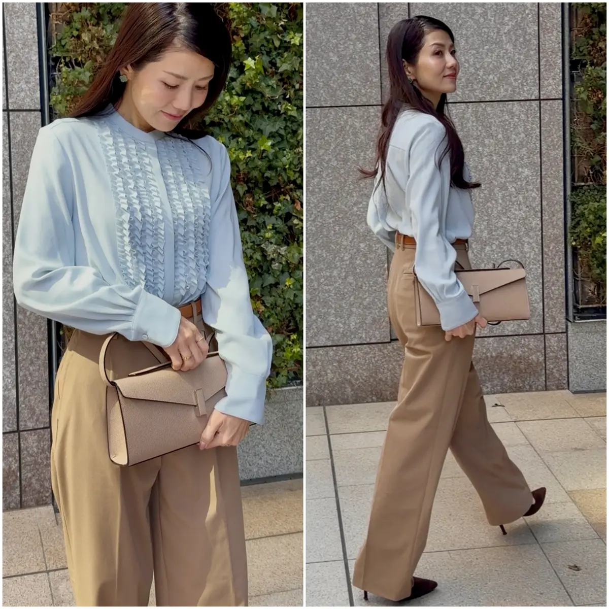 エクラ 華組 小泉雅恵さんのシャツコーデ　50代　全身コーデ　夏コーデ