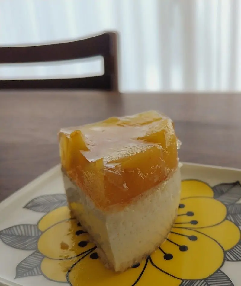 手作り桃レアチーズケーキ
ヘルシーレシピ　マリメッコ