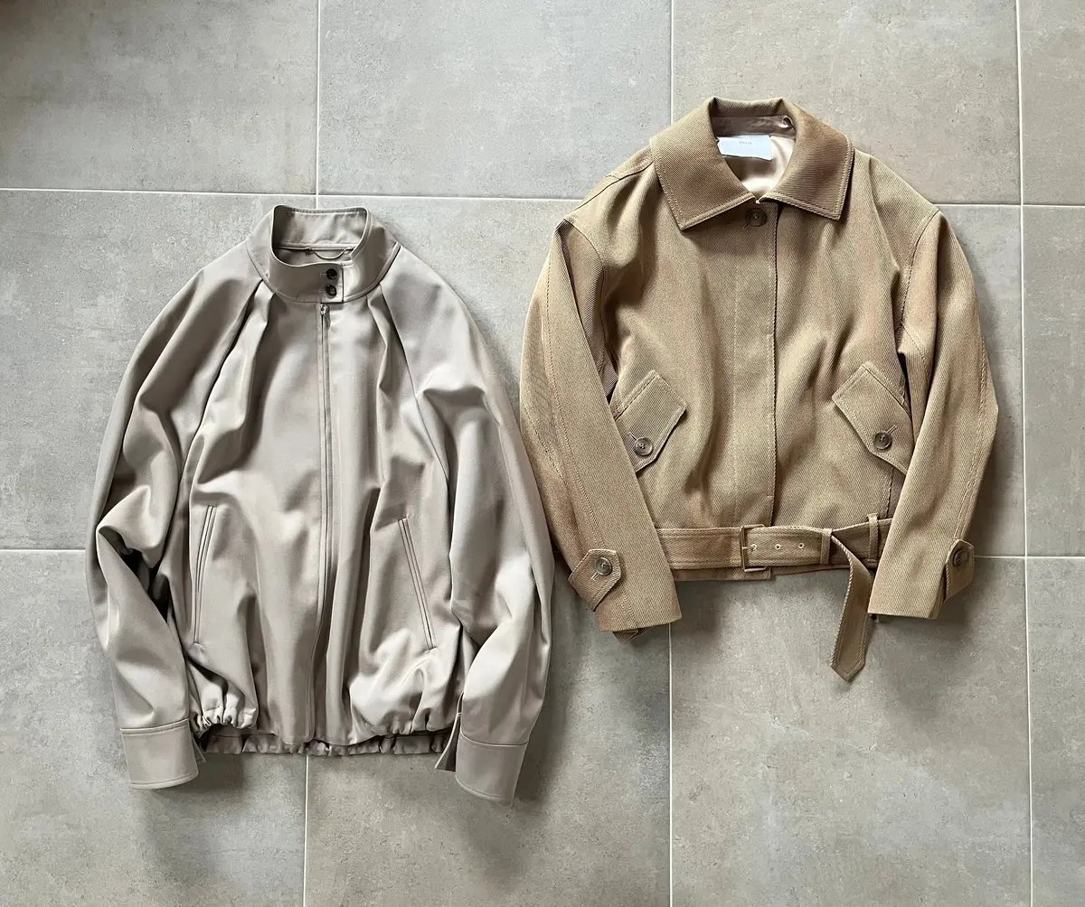 三尋木奈保さん、春におすすめのベージュアウター　ショート丈ブルゾン