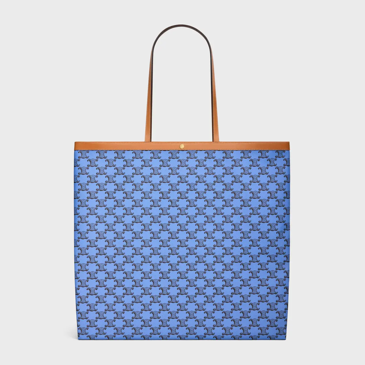 「ラージ フラット ショッパー」 素材：トリオンフキャンバス カラー：ブルー/ブラック