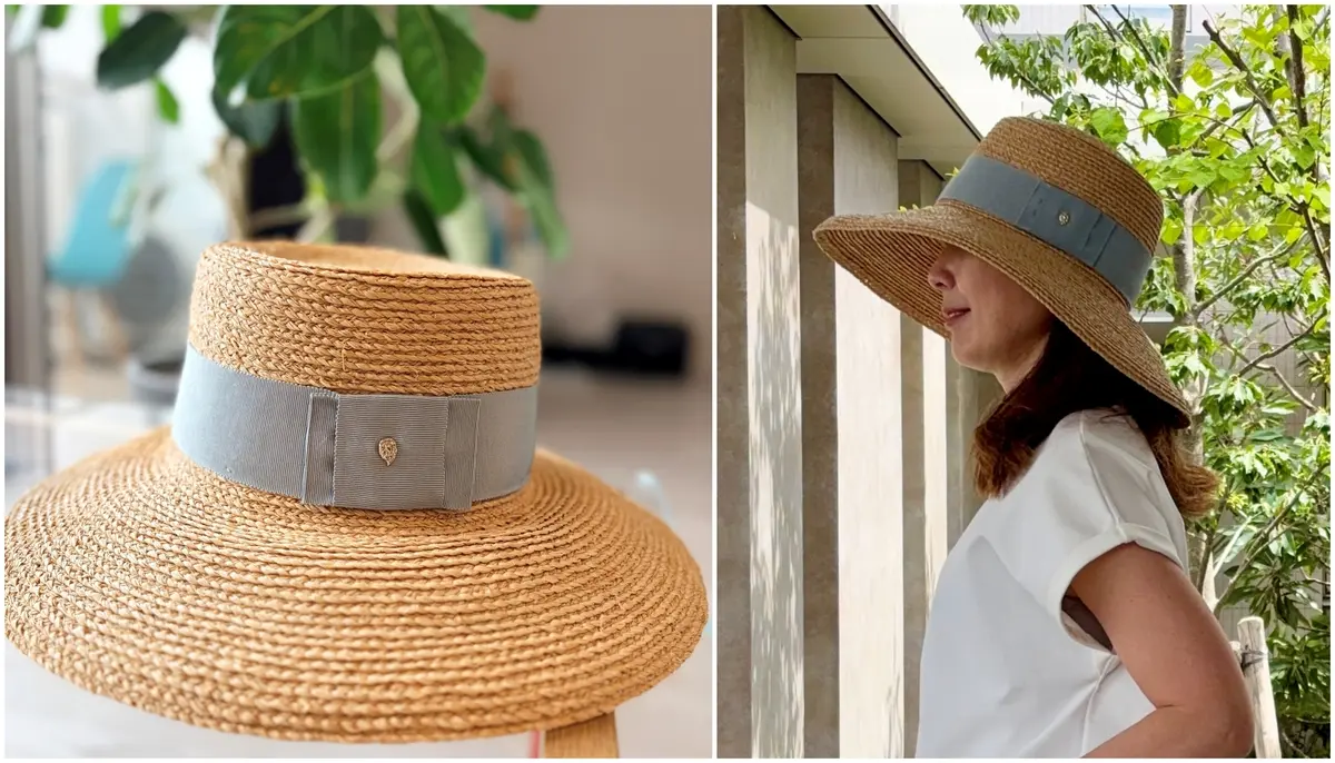 エクラ 華組　エクラ 華組　倉爪佐和さん　UV対策　帽子　ヘレンカミンスキー　　50代　