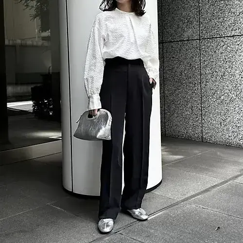 E by eclat【とろみ】ストレートパンツ