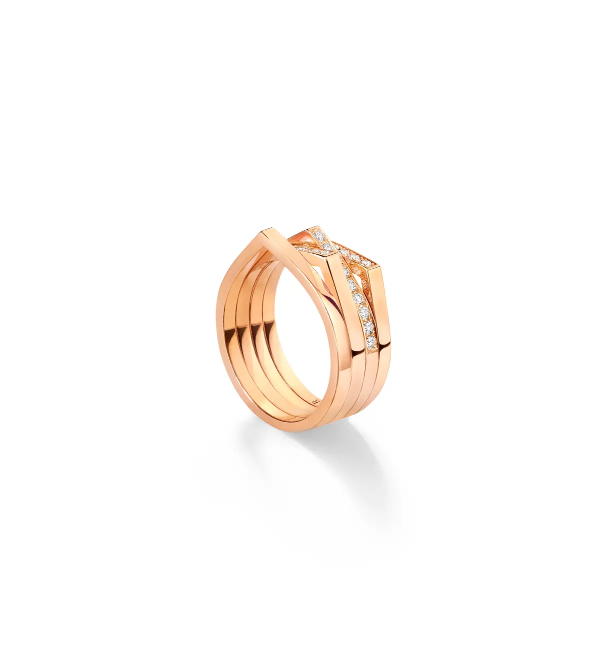 レポシ　「アンティフェール」4連リング ピンクゴールド