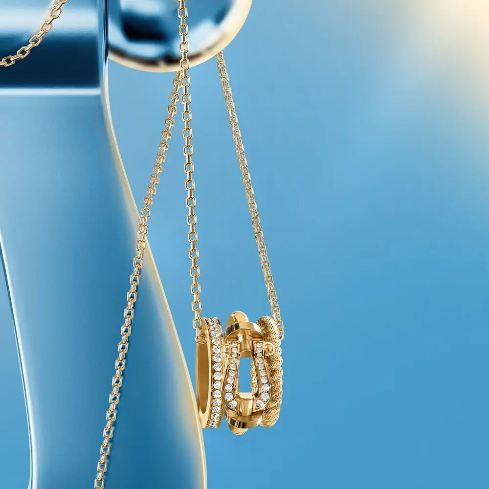 フレッド 「フォース10 ライズ」イエローゴールドネックレス 