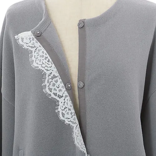 E by eclat Room no.8 for E by eclat 前立てレースブルゾン ￥28,600