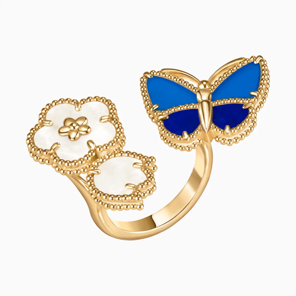 ヴァン クリーフ&アーペル リング「ラッキー スプリング パピヨン アントレ レ ドア リング」