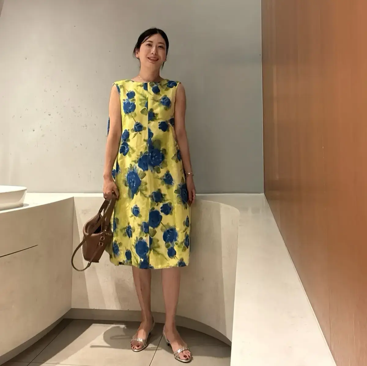 MARNI　ボックスシルエット　花柄ワンピース　夏コーデ
