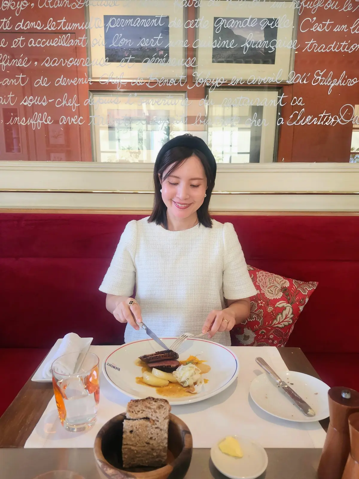 ブノワ、BENOIT 、アラン・デュカス、ビストロ、表参道ランチ、結婚記念日、夫婦時間、苺のクープ、苺スイーツ、パテドカンパーニュ、アルハンブラリング、40代ファッション、季節限定