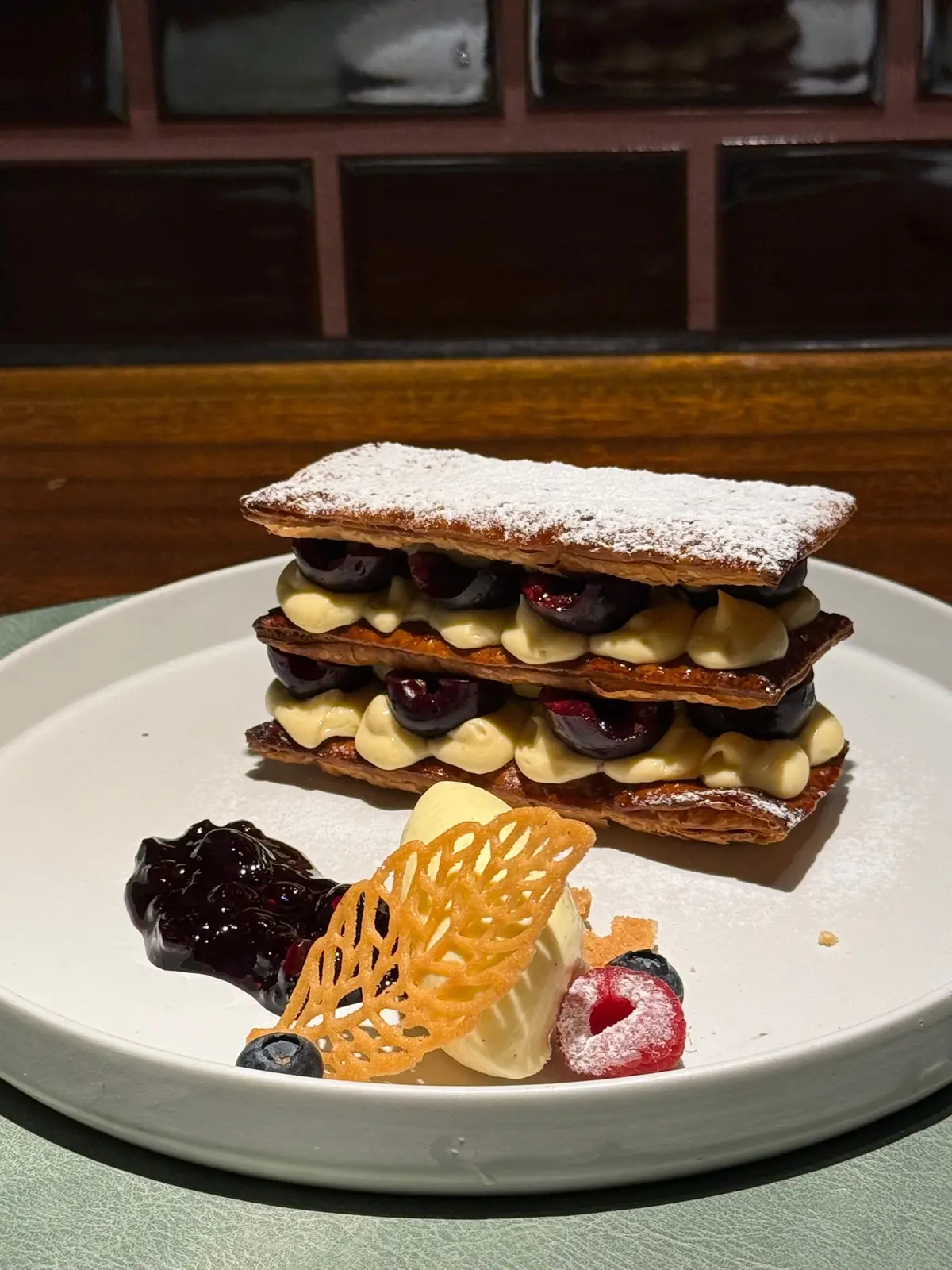 福島るぼわ　福島スイーツ　福島グルメ　夜カフェ　スイーツ　お酒　洋酒　ペアリング　大人の隠れ家　BAR 福島BAR  ティラミス
ミルフィーユ　デザート　アシェットデセール