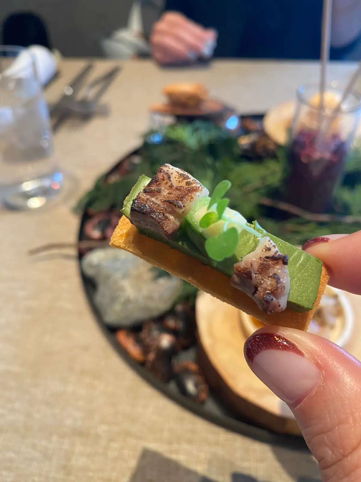 中目黒coucheアミューズ 一口前菜 フレンチランチの最初の一皿