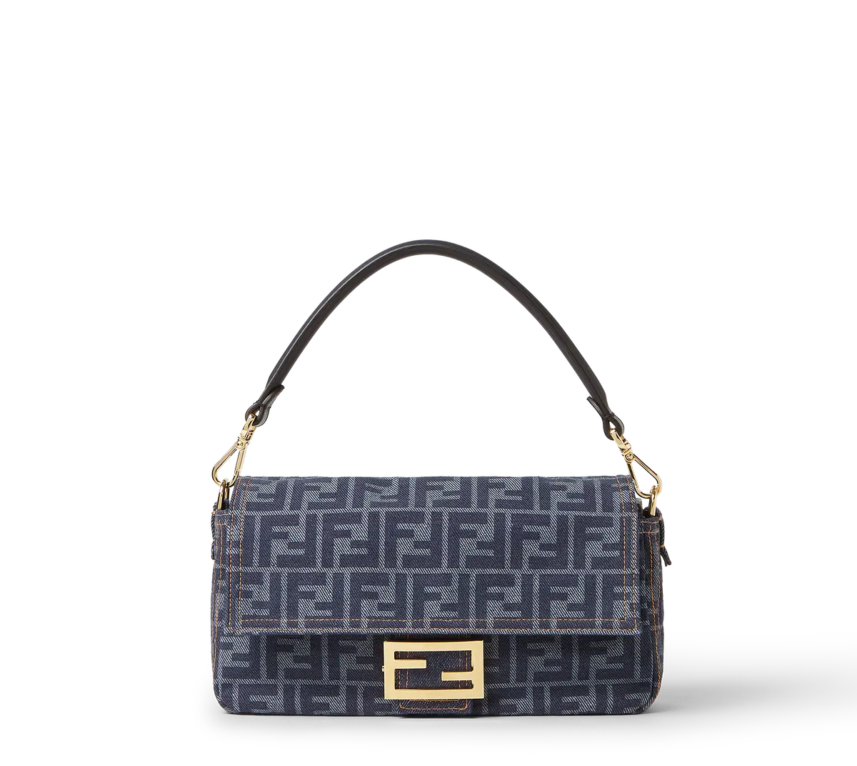 フェンディ バッグ「バゲット」　FFモチーフを配したデニム素材