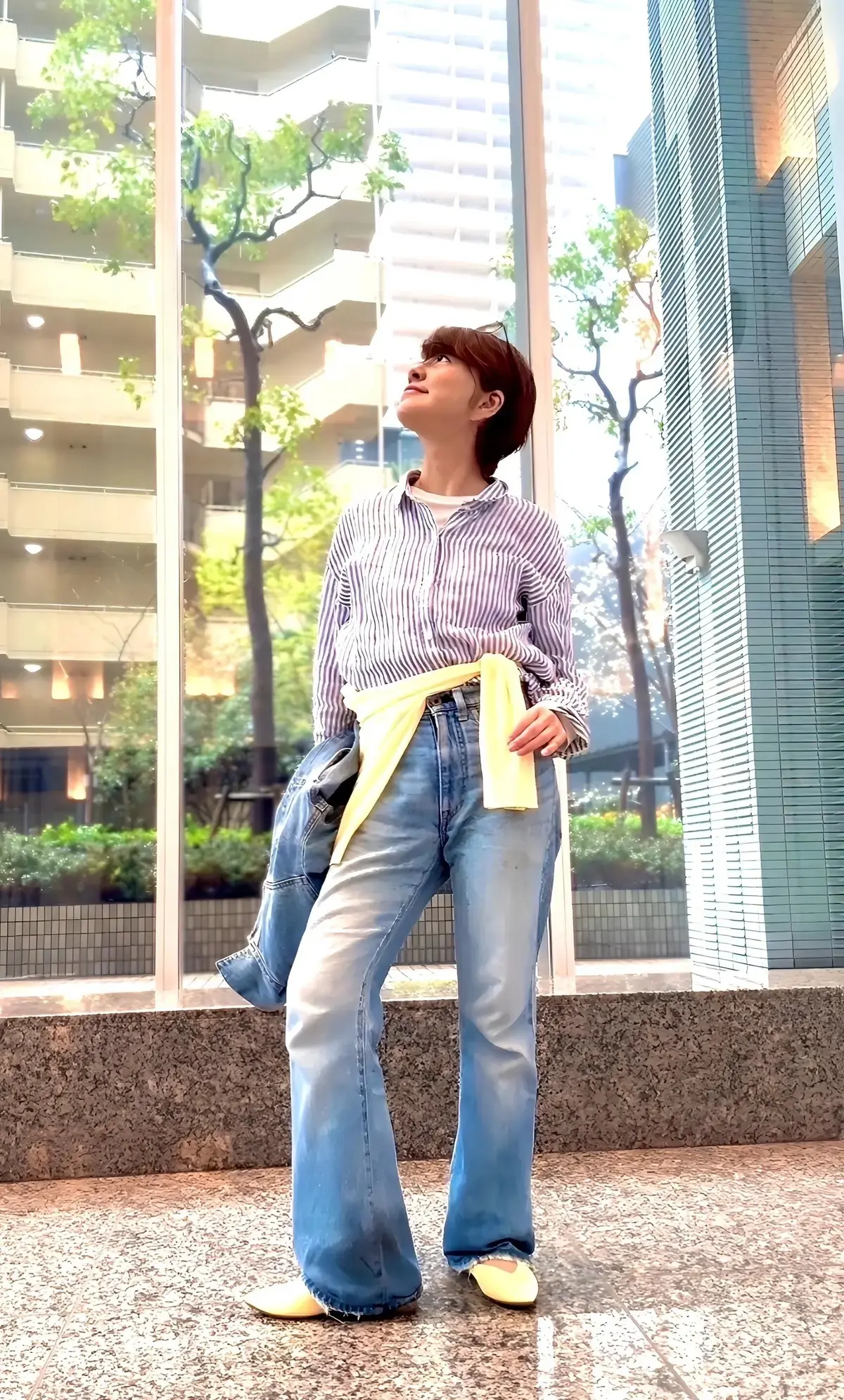 GU カーディガン フラットシューズ