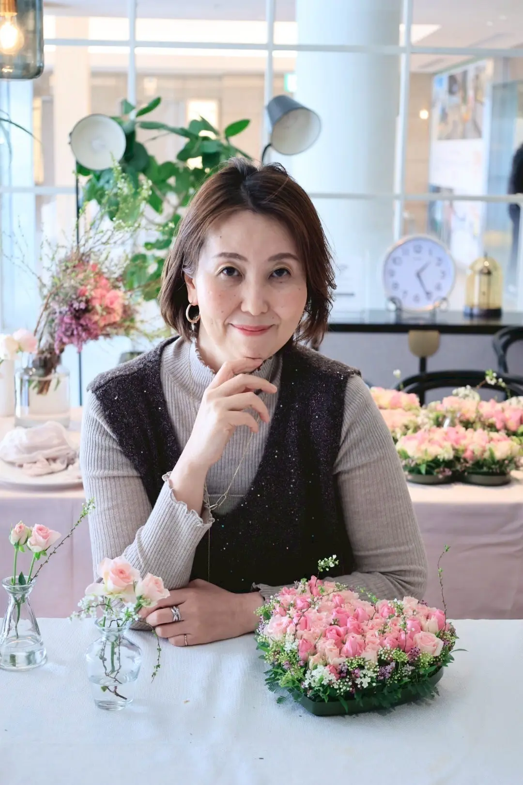 フラワーレッスンで記念撮影