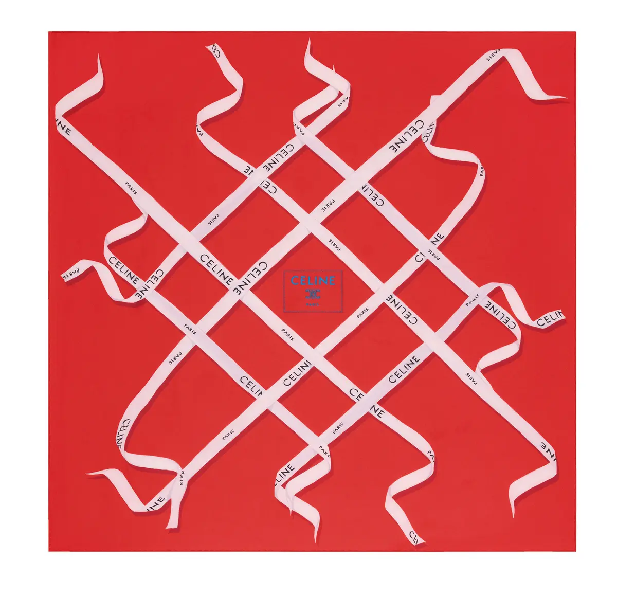 使用したスカーフ：セリーヌのスクエアスカーフ