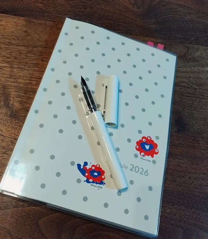 ポリカーボネート　万年筆　100均手帳　セリア