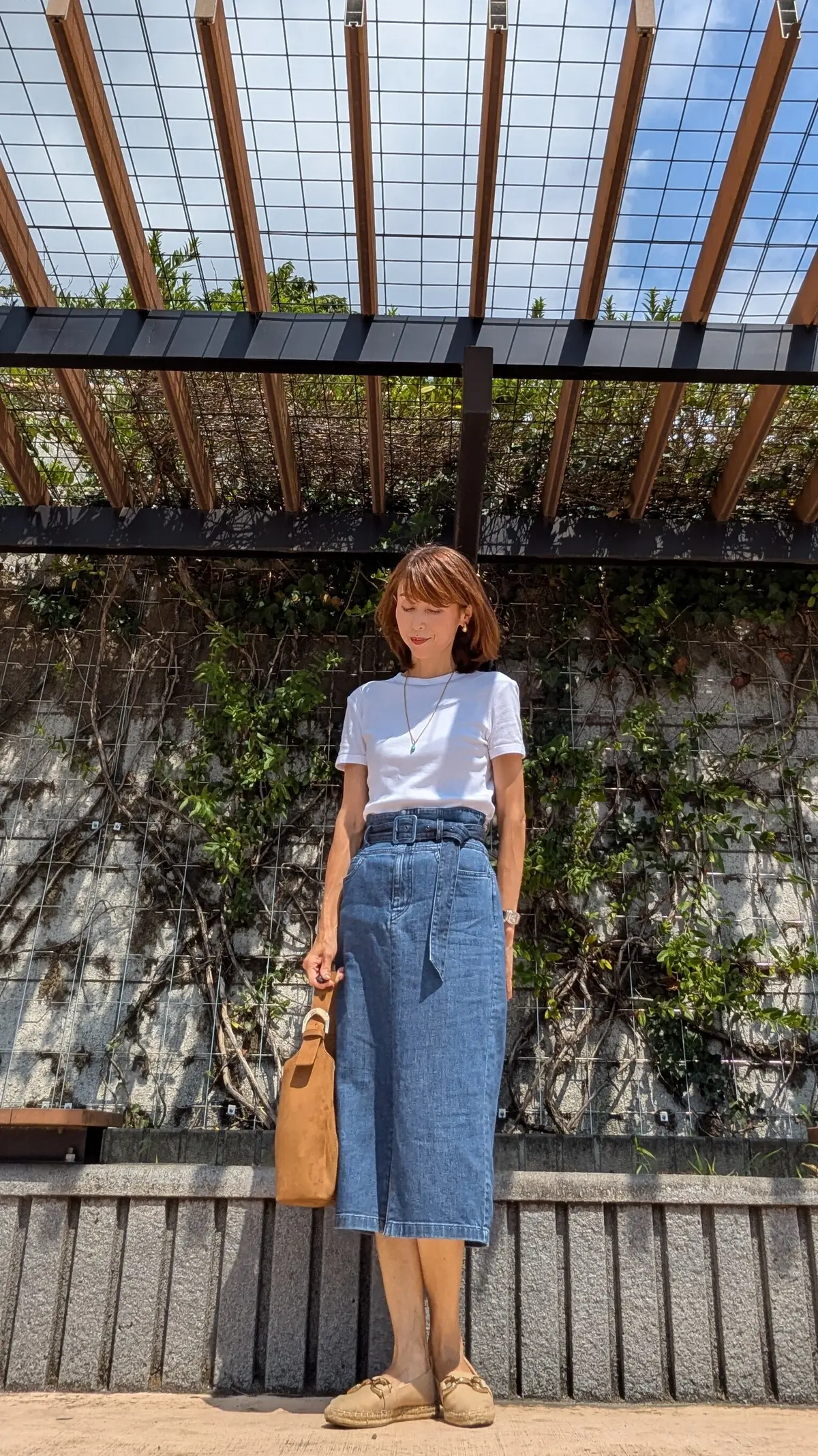 デニムスカートコーデです。