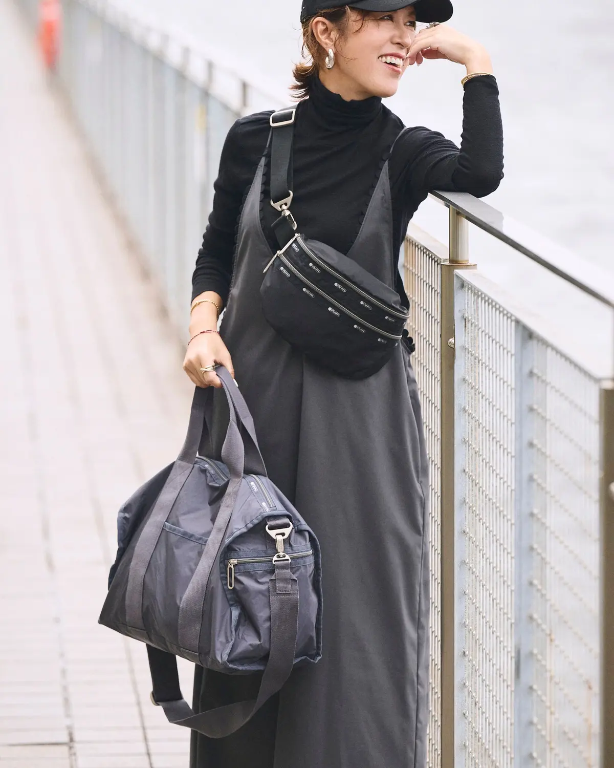大草直子さん愛用のコレクション　レスポートサック　Essential Belt Bag　Essential Medium Duffle　ボストンバッグ　ショルダーバッグ　旅行バッグ