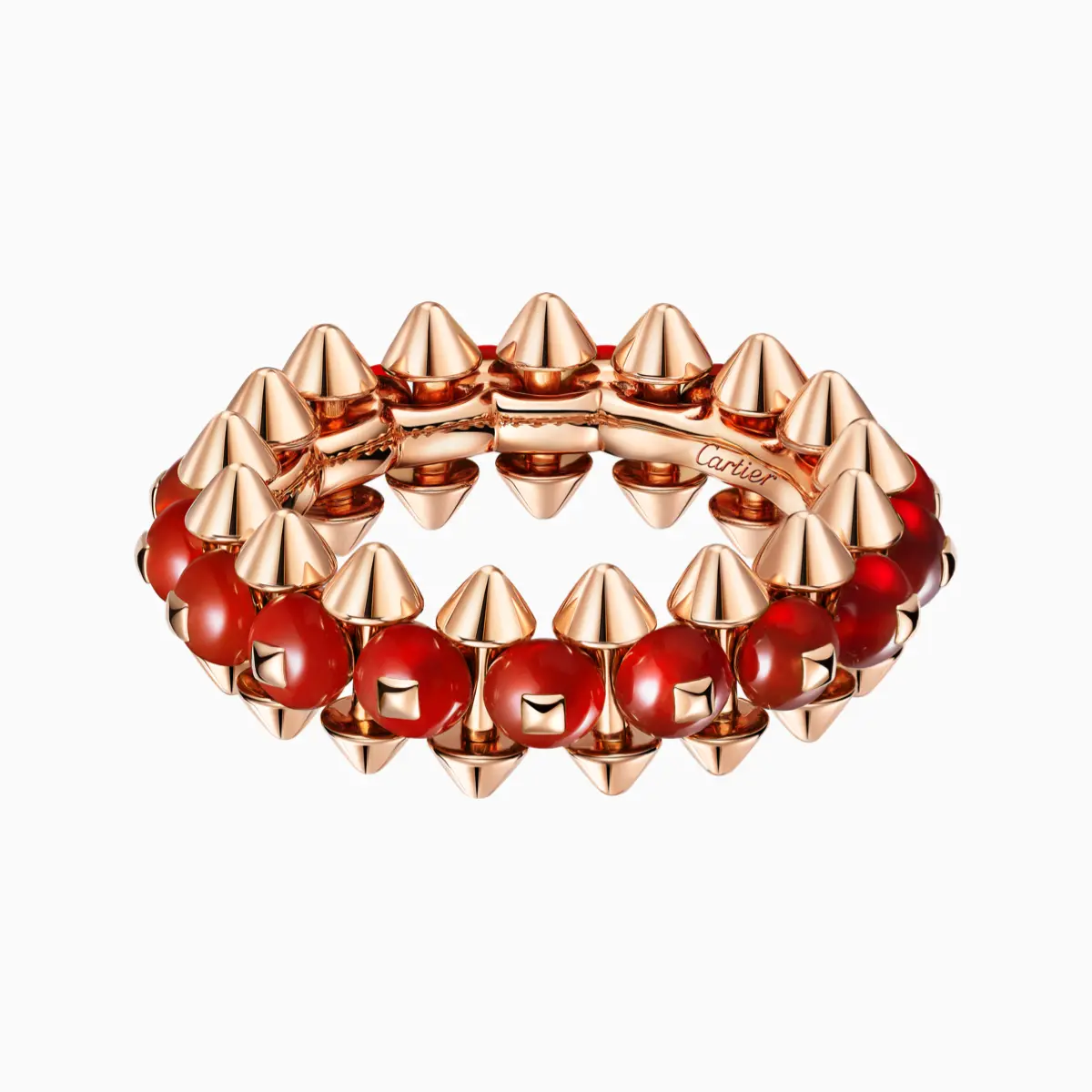 リング「クラッシュ ドゥ カルティエ」（PG×レッドアゲート）