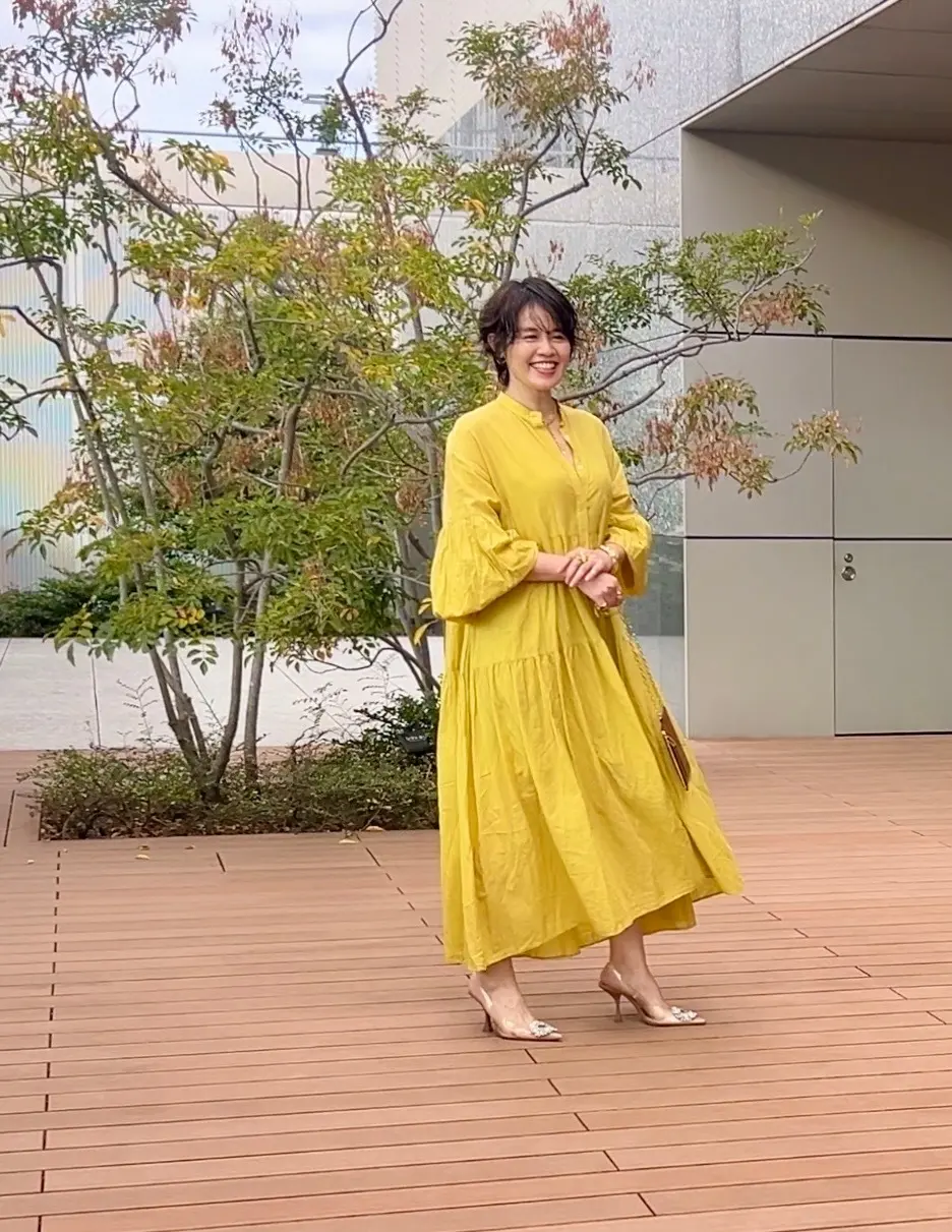 春を思わせるミモザカラーのワンピース💛〜の画像_4