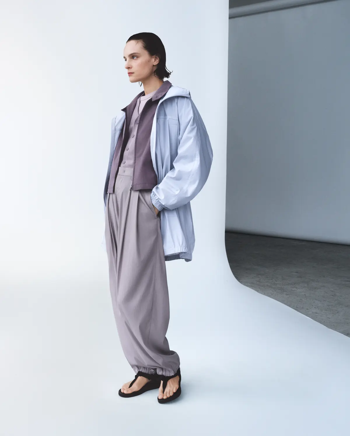 シアーパーカ ライトパープル ユニクロユー 2026春夏