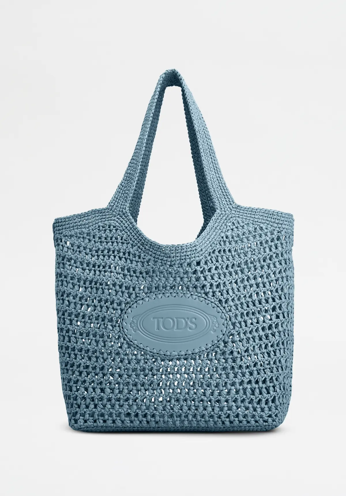 トッズ　クロシェ編みバッグ ブルー