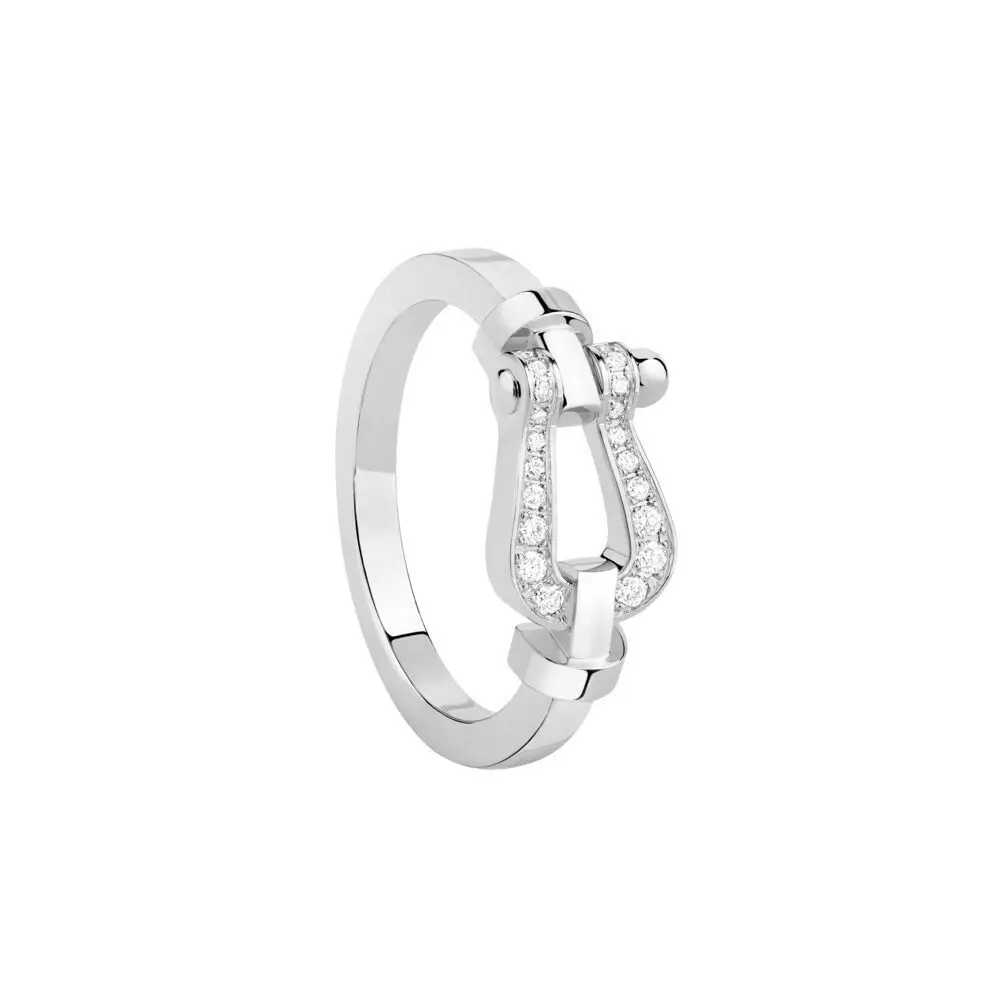 フレッド「フォース 10」リング ホワイトゴールド パヴェダイヤモンド