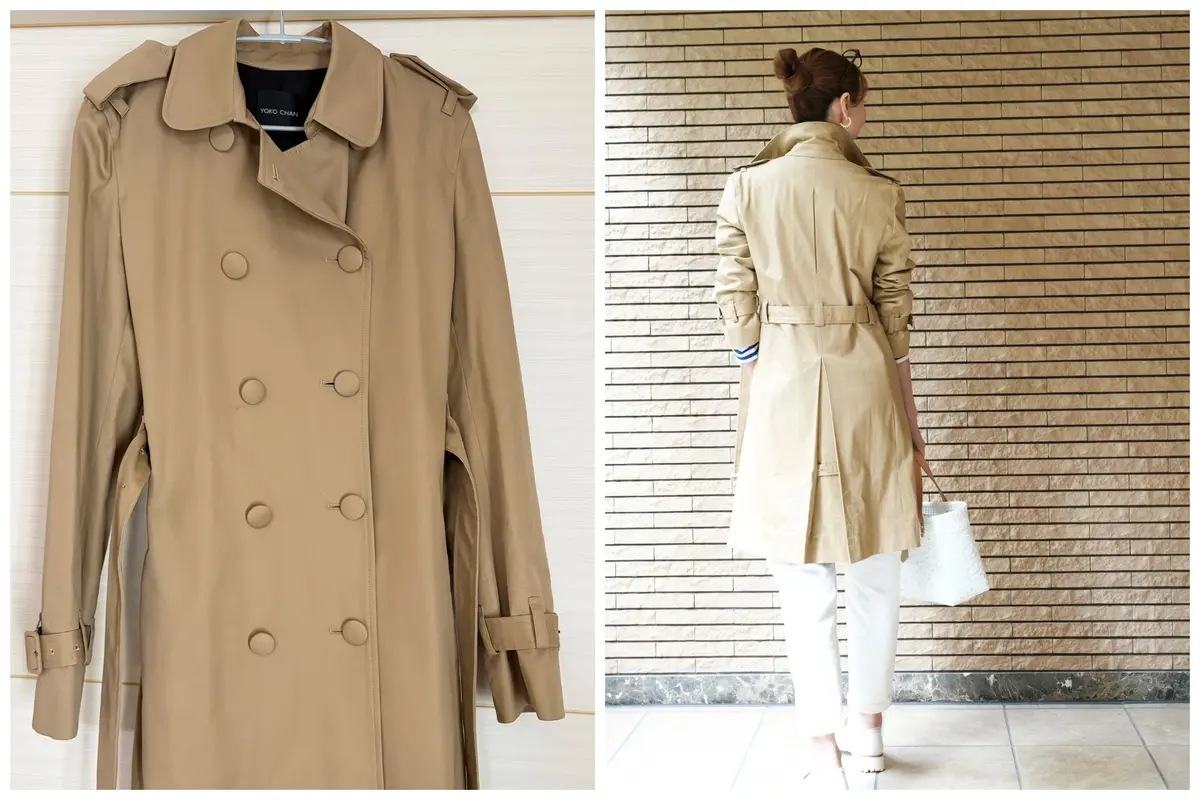 エクラ 華組　法村麻起子さん　お気に入り　トレンチコート　ヨーコチャン