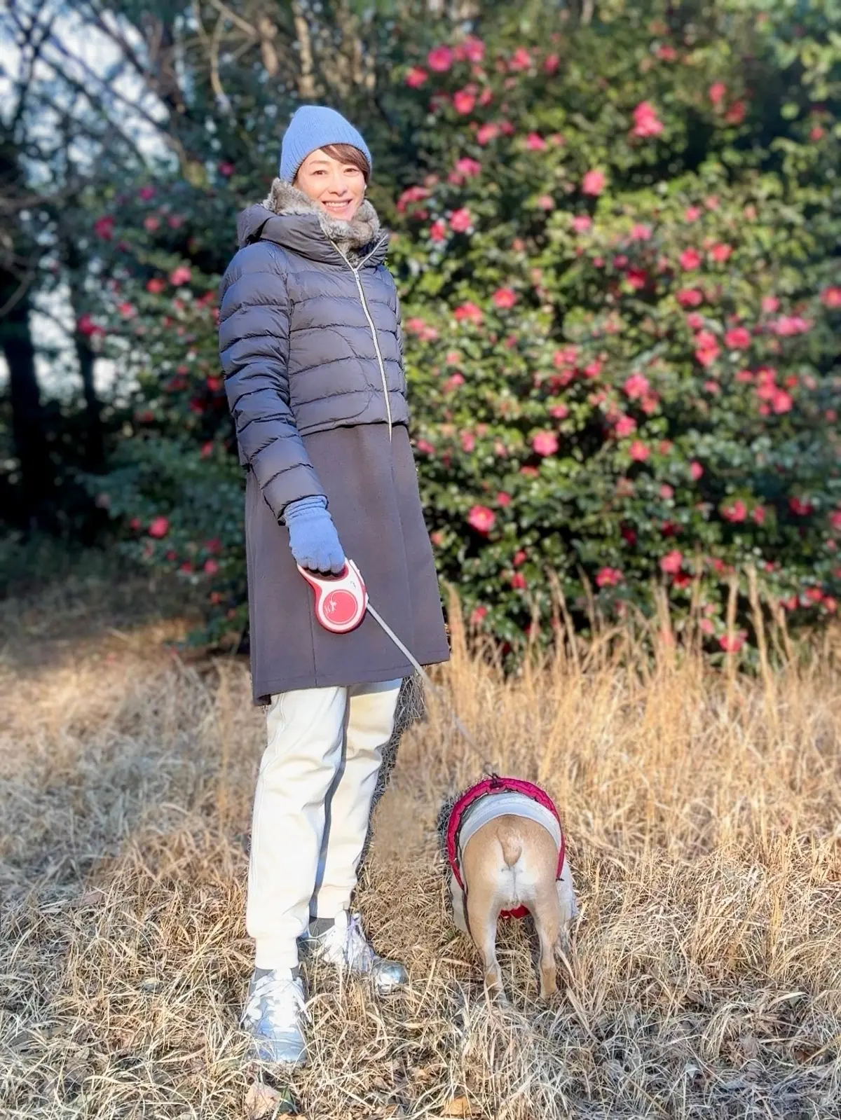 ユニクロのカシミヤ小物が主役！冬のお散歩の画像_11